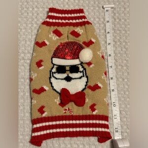XS Pet Sweater Santa Turtleneck Holiday Time Dogs Cats Fall Winter Clothing Cute